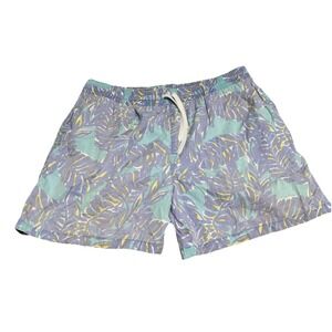 Chubbies Shorts Mens XL Multicolor Palm Leaf Swim Trunks Quick Dry Boardshorts
